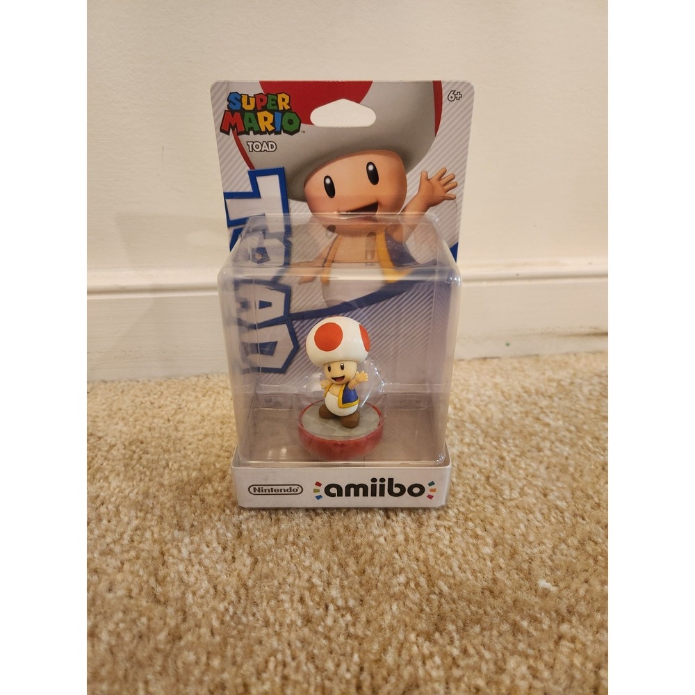 Nintendo Super Mario Bros Series Toad amiibo Red Base Figure